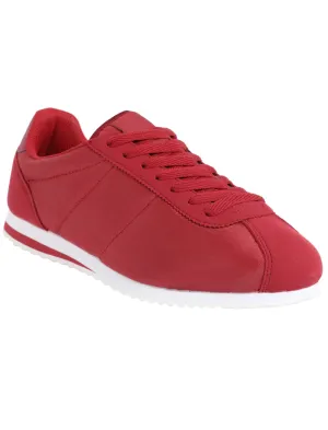 Mens Hurley Quilted Lace Up Fashion Trainers in Claret