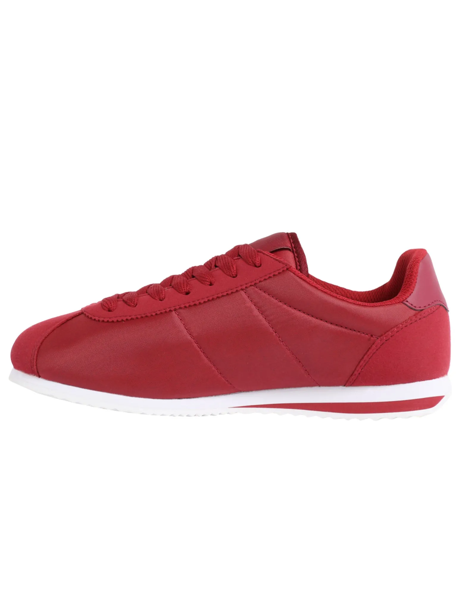 Mens Hurley Quilted Lace Up Fashion Trainers in Claret