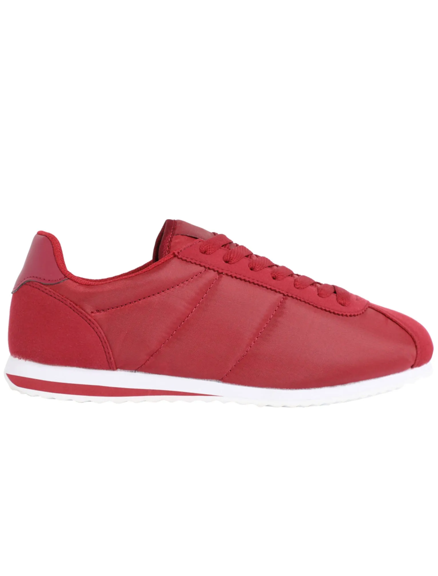 Mens Hurley Quilted Lace Up Fashion Trainers in Claret