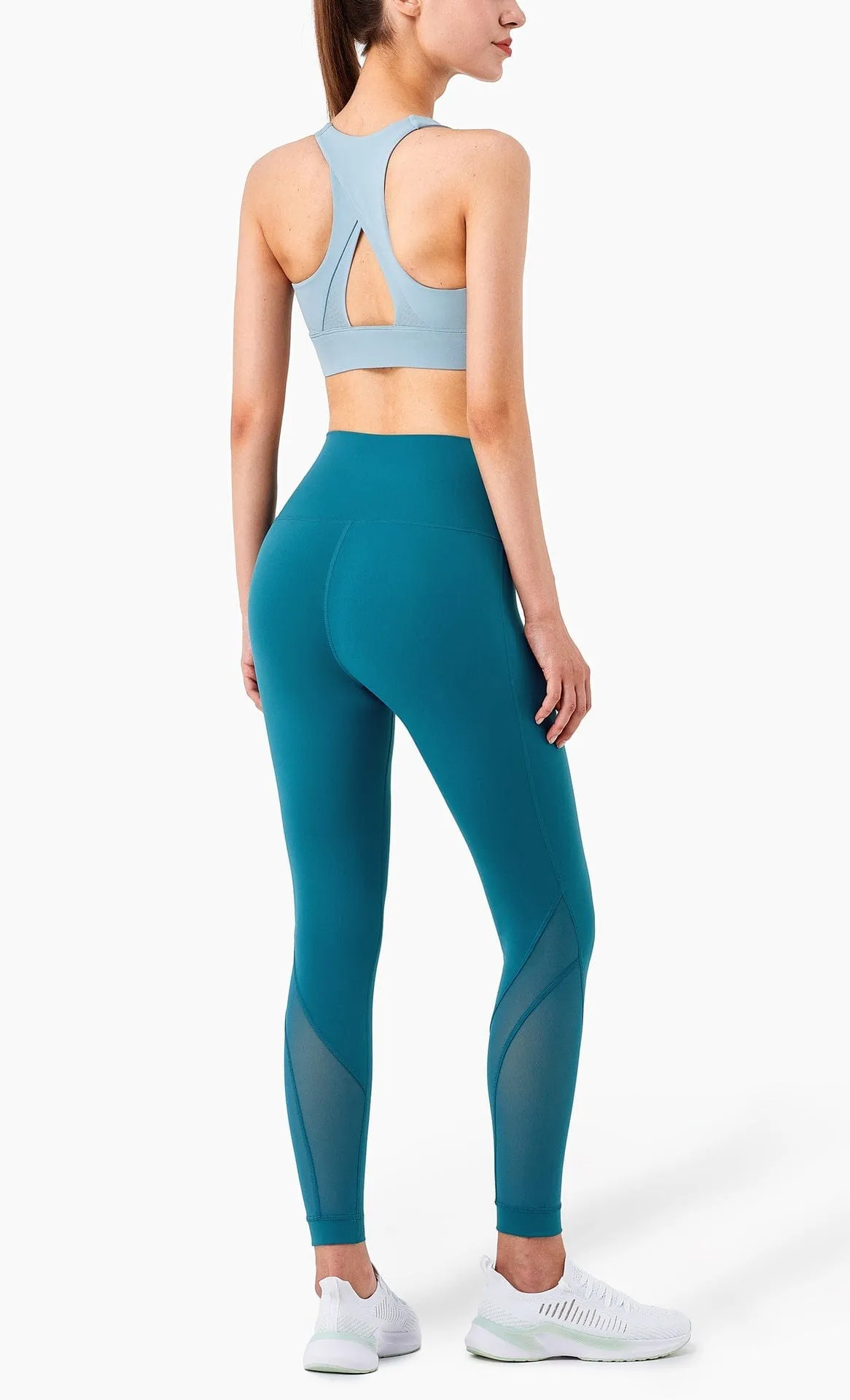 Mesh Paneling High Rise Leggings