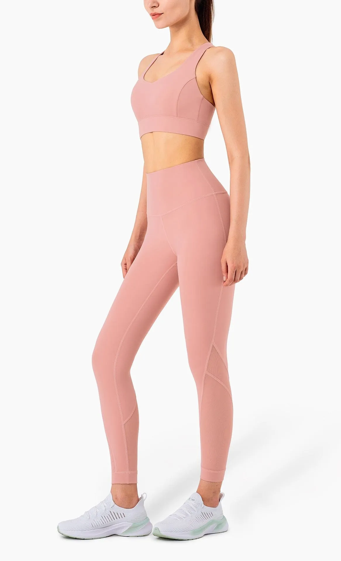 Mesh Paneling High Rise Leggings