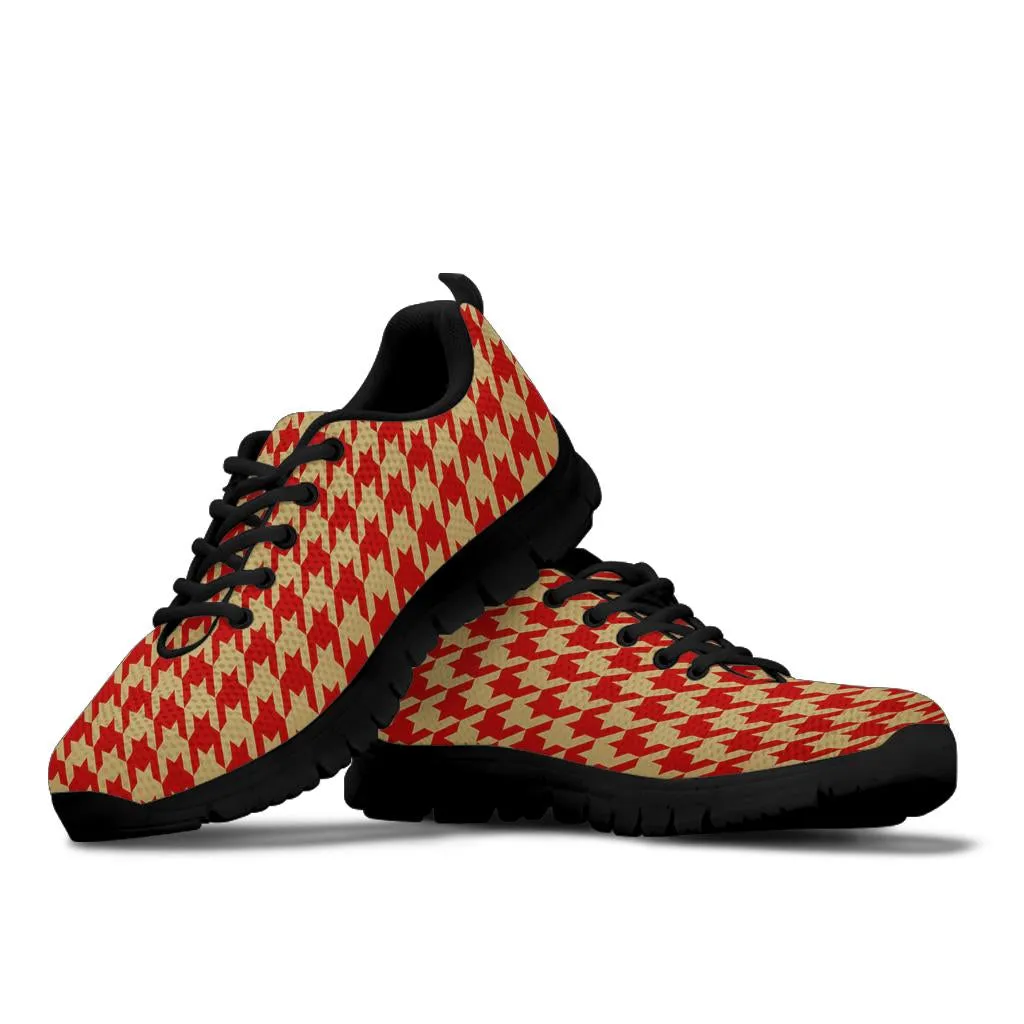 Mesh Sneakers_Red on Vegas Gold_S_HT Pattern