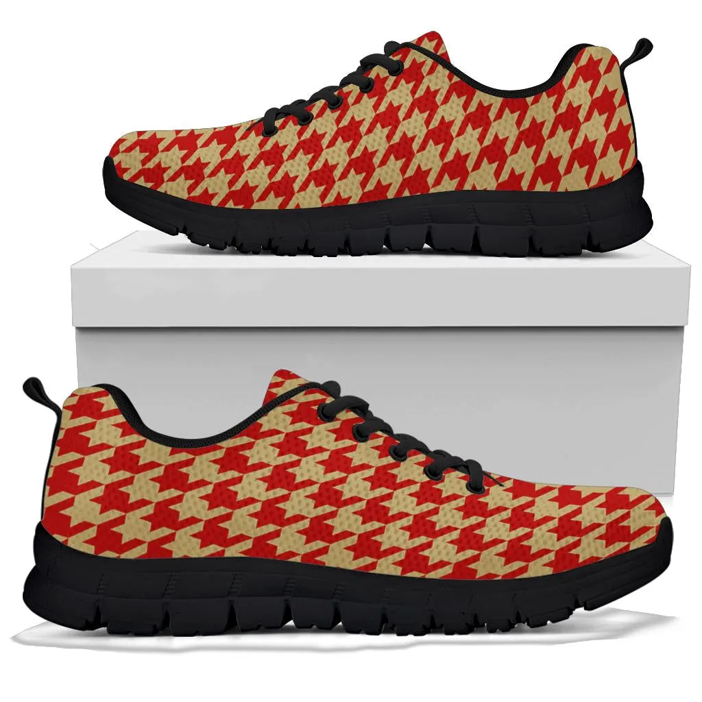 Mesh Sneakers_Red on Vegas Gold_S_HT Pattern