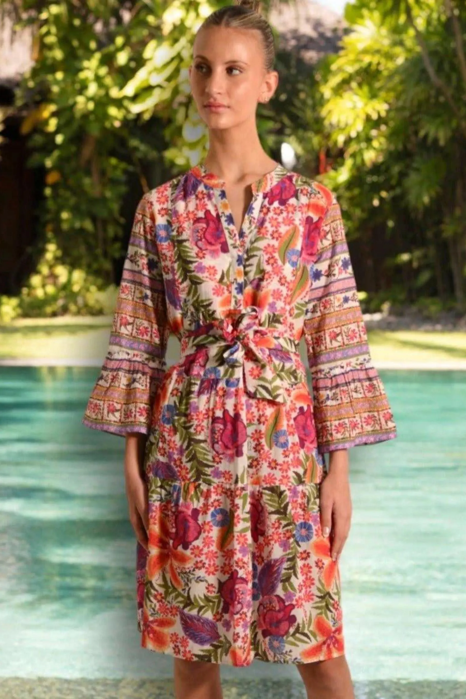 Morocco Midi Dress | Hibiscus