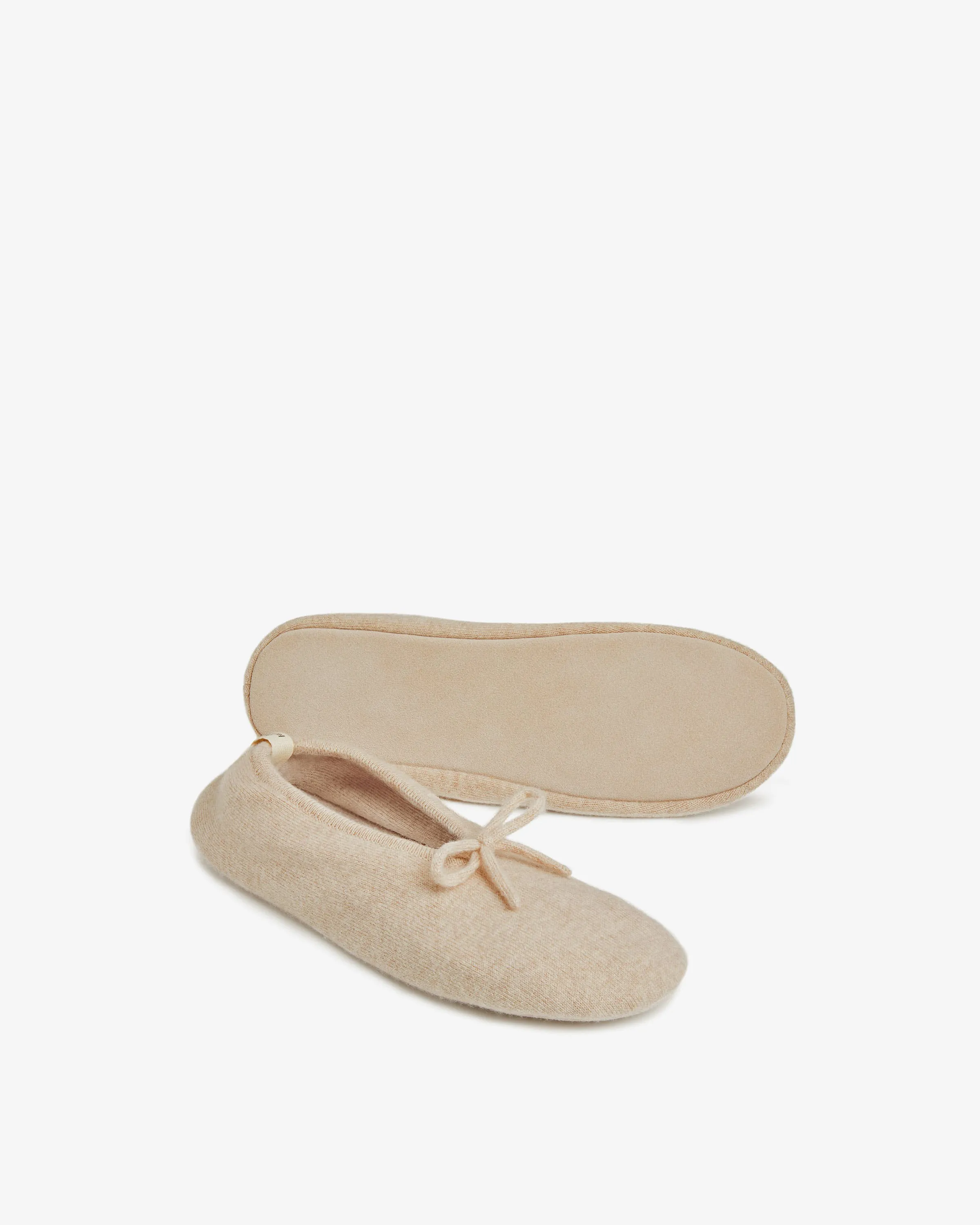 Mull Pure Cashmere Ballet Slippers - Wheat