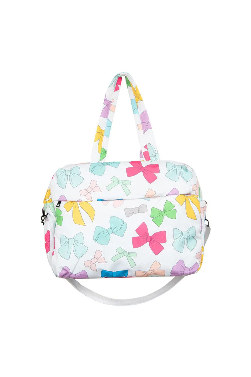 Multicolored Coquette Bows Duffel Weekender for Women