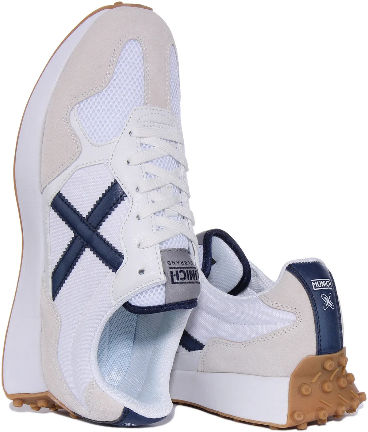 Munich Road 33 In White Navy For Men