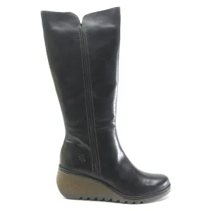 Nary328Fly Leather Women's Zip Up Knee High Boots