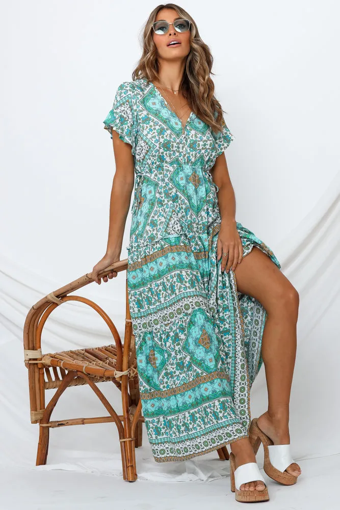 Neptune Maxi Dress Aqua