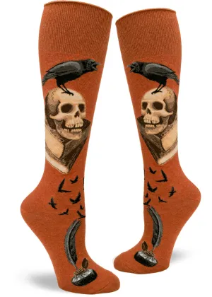 Nevermore Roll-Top Knee Socks