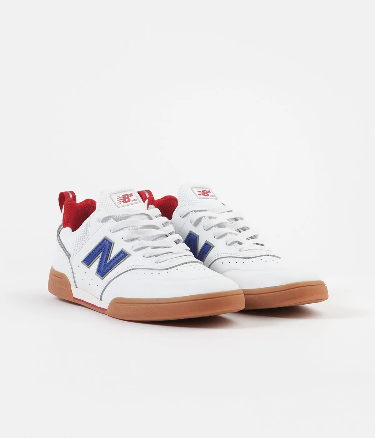 New Balance Numeric 288S Shoes - White / Royal Leather