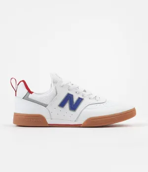 New Balance Numeric 288S Shoes - White / Royal Leather