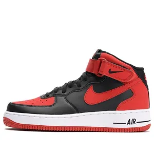 Nike Air Force 1 Mid '07 'Black Gym Red' Sneakers, Black