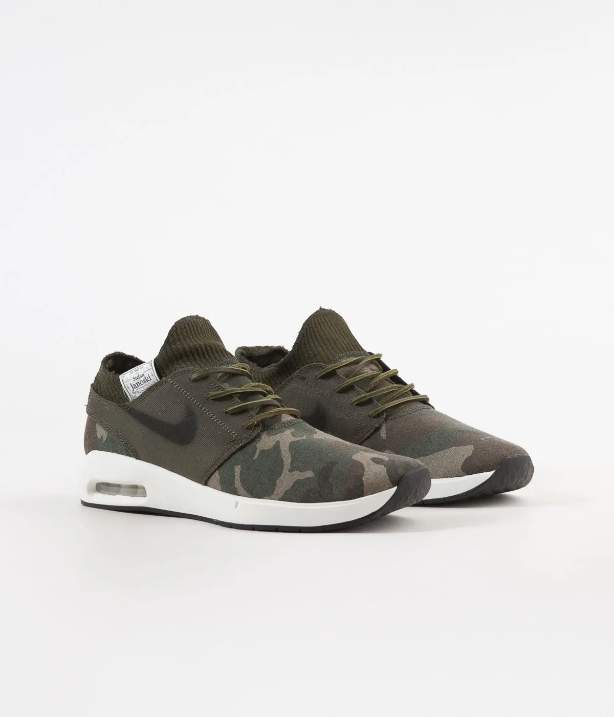 Nike SB Air Max Janoski 2 Premium Shoes - Iguana / Black - Cargo Khaki - Desert Ore