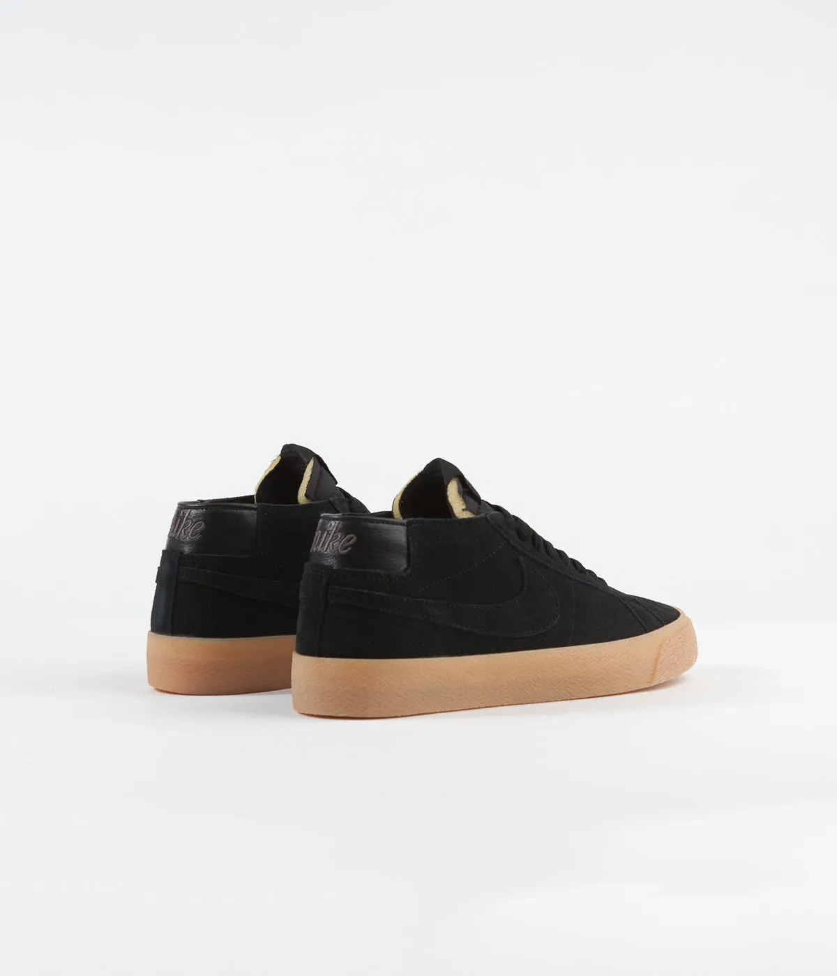 Nike SB Blazer Chukka Shoes - Black / Black - Thunder Grey - Gum Light Brown