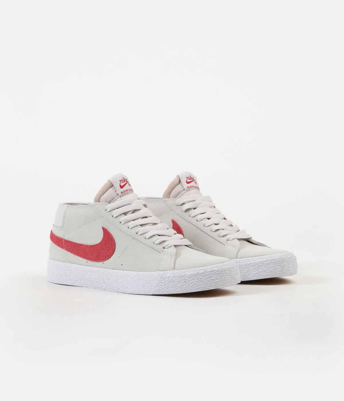 Nike SB Blazer Chukka Shoes - Vast Grey / Crimson