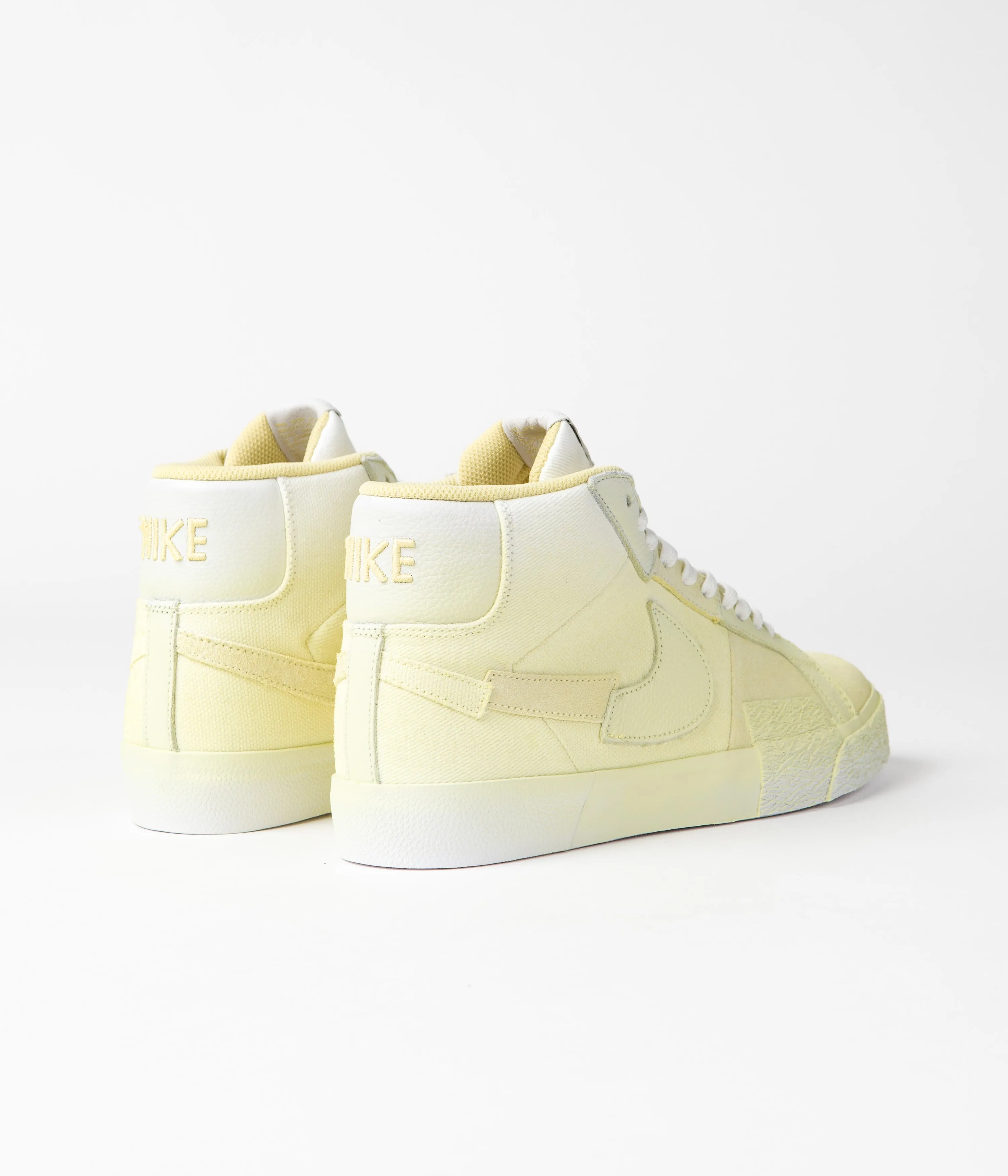 Nike SB Blazer Mid Premium Shoes - Lemon Wash / Lemon Wash - Lemon Wash - White