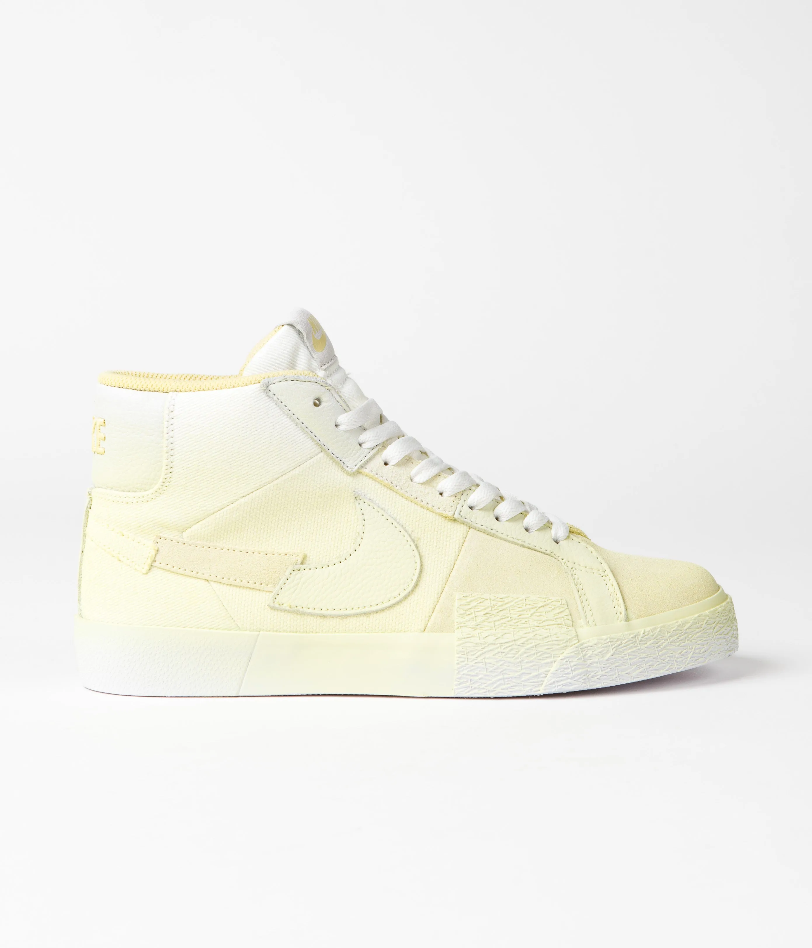 Nike SB Blazer Mid Premium Shoes - Lemon Wash / Lemon Wash - Lemon Wash - White