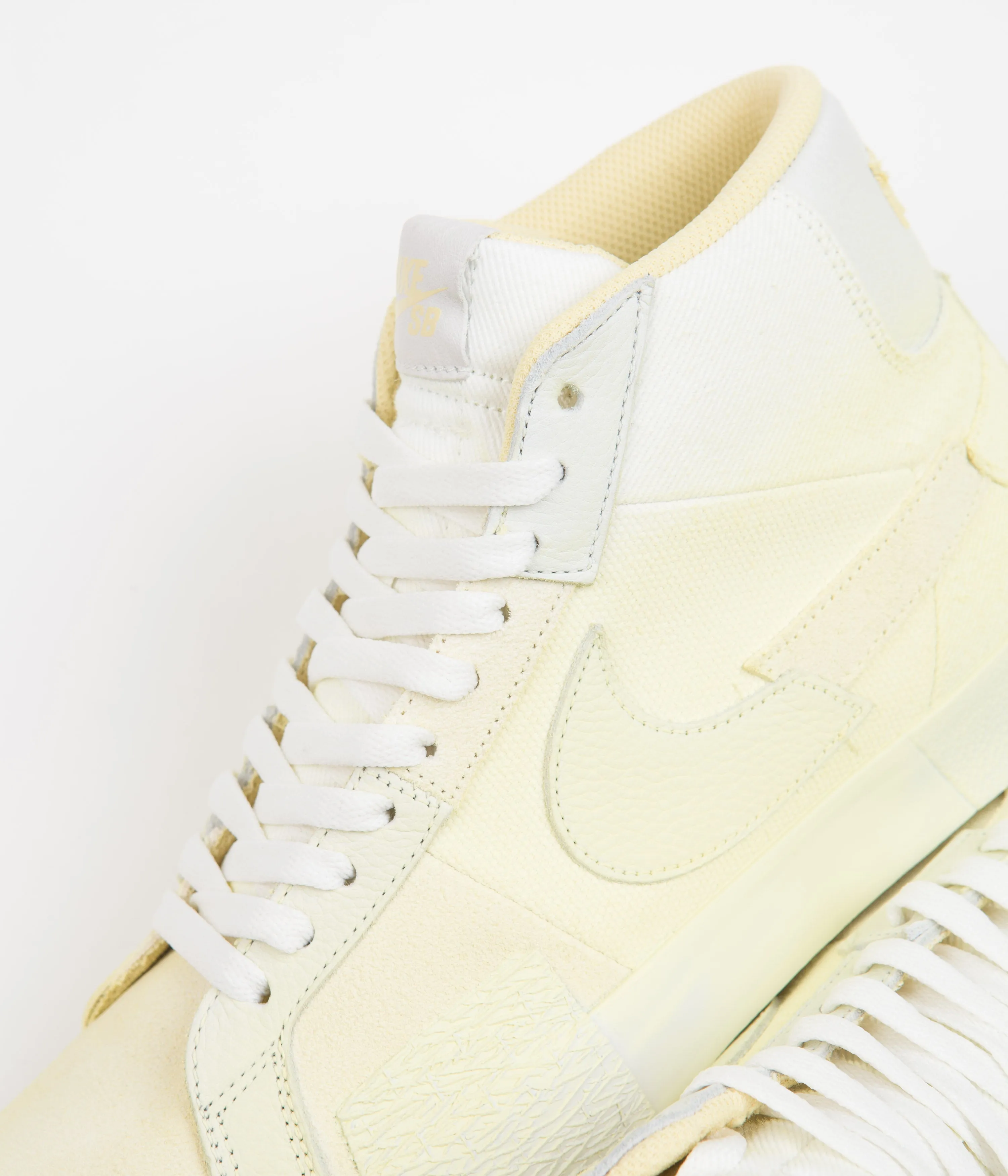 Nike SB Blazer Mid Premium Shoes - Lemon Wash / Lemon Wash - Lemon Wash - White