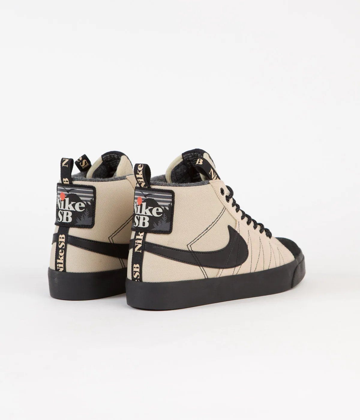 Nike SB Blazer Mid Premium Shoes - Rattan / Black - Rattan - Safety Orange