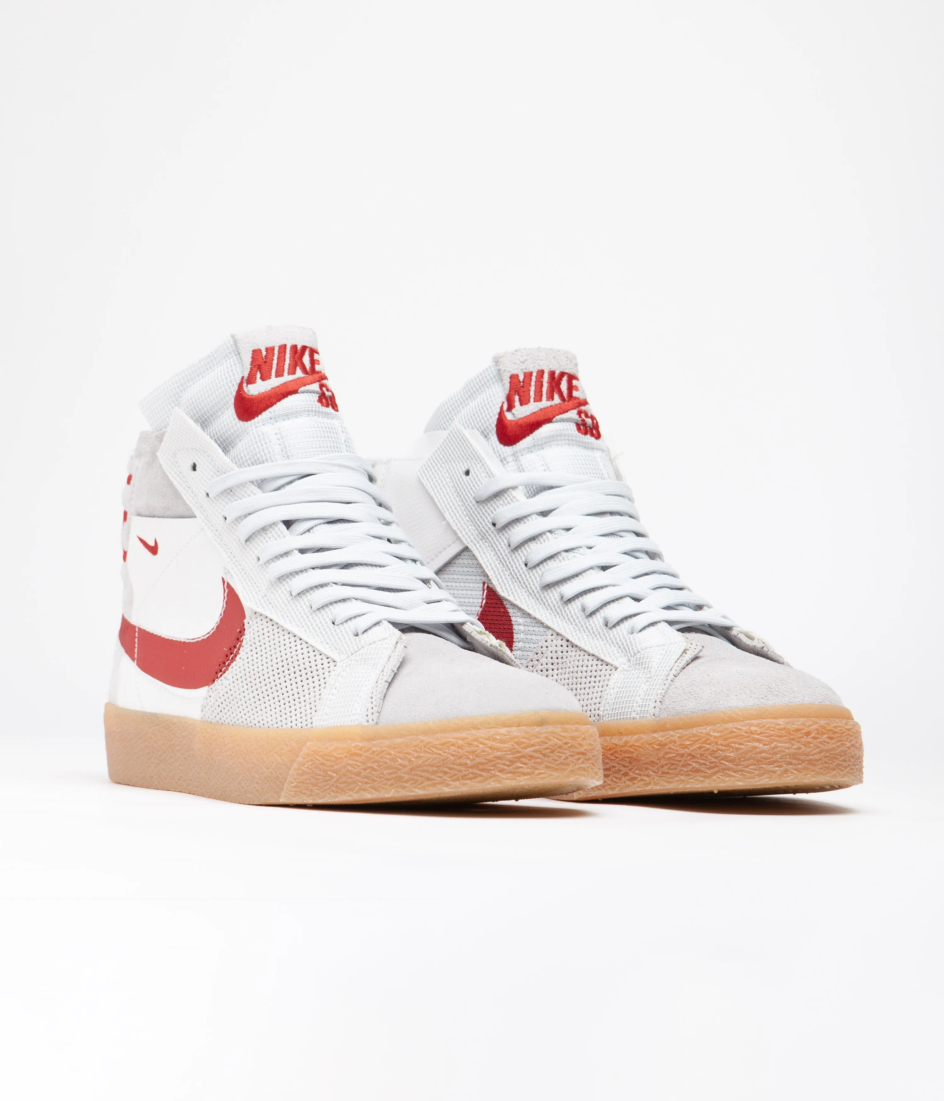 Nike SB Blazer Mid Premium Shoes - Summit White / University Red