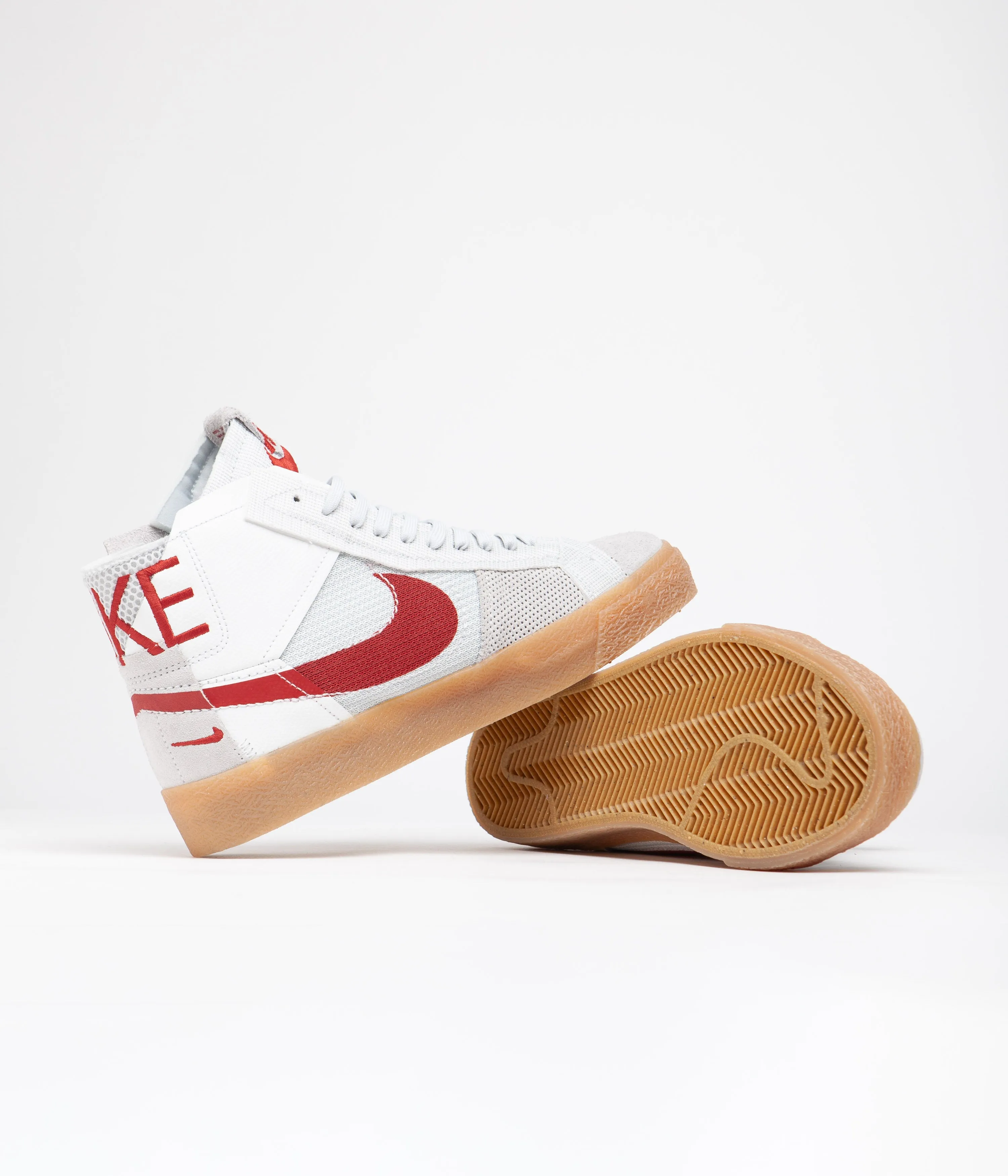 Nike SB Blazer Mid Premium Shoes - Summit White / University Red