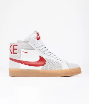 Nike SB Blazer Mid Premium Shoes - Summit White / University Red