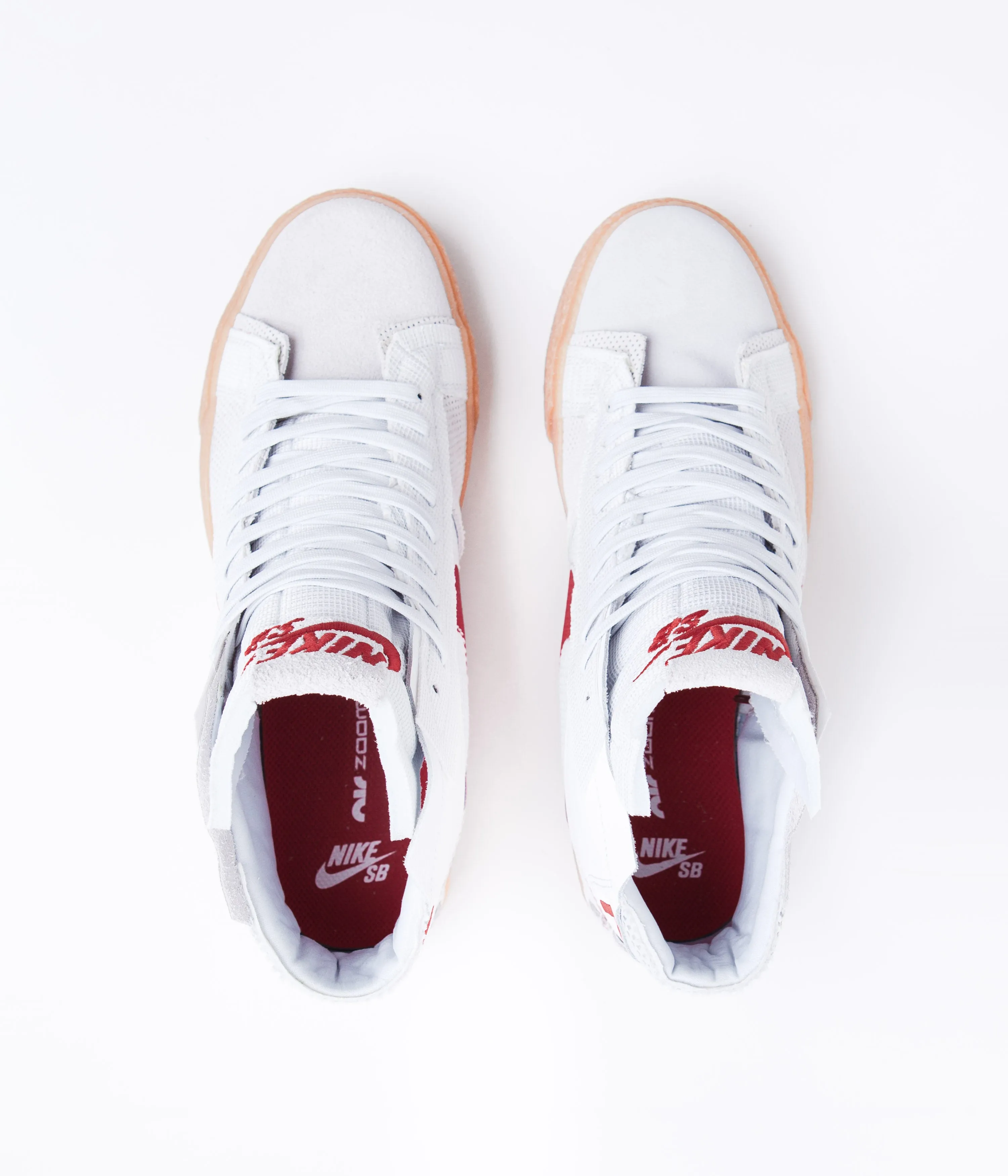 Nike SB Blazer Mid Premium Shoes - Summit White / University Red