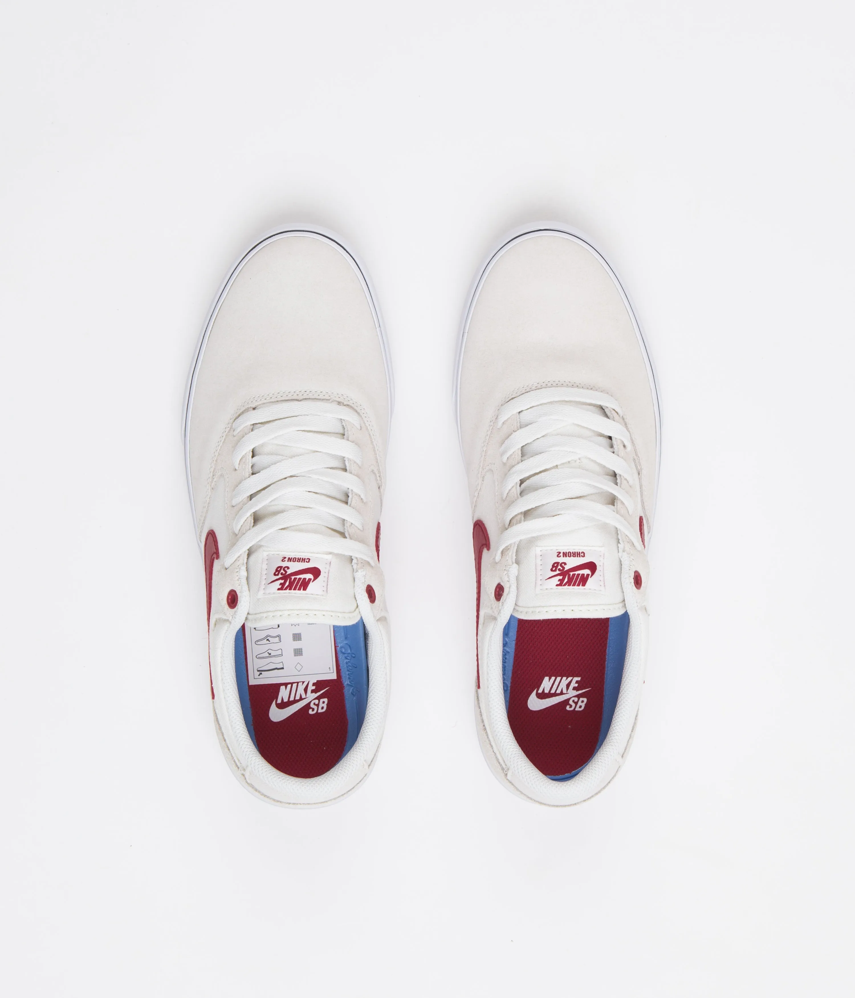 Nike SB Chron 2 Shoes - Summit White / University Red - Phantom