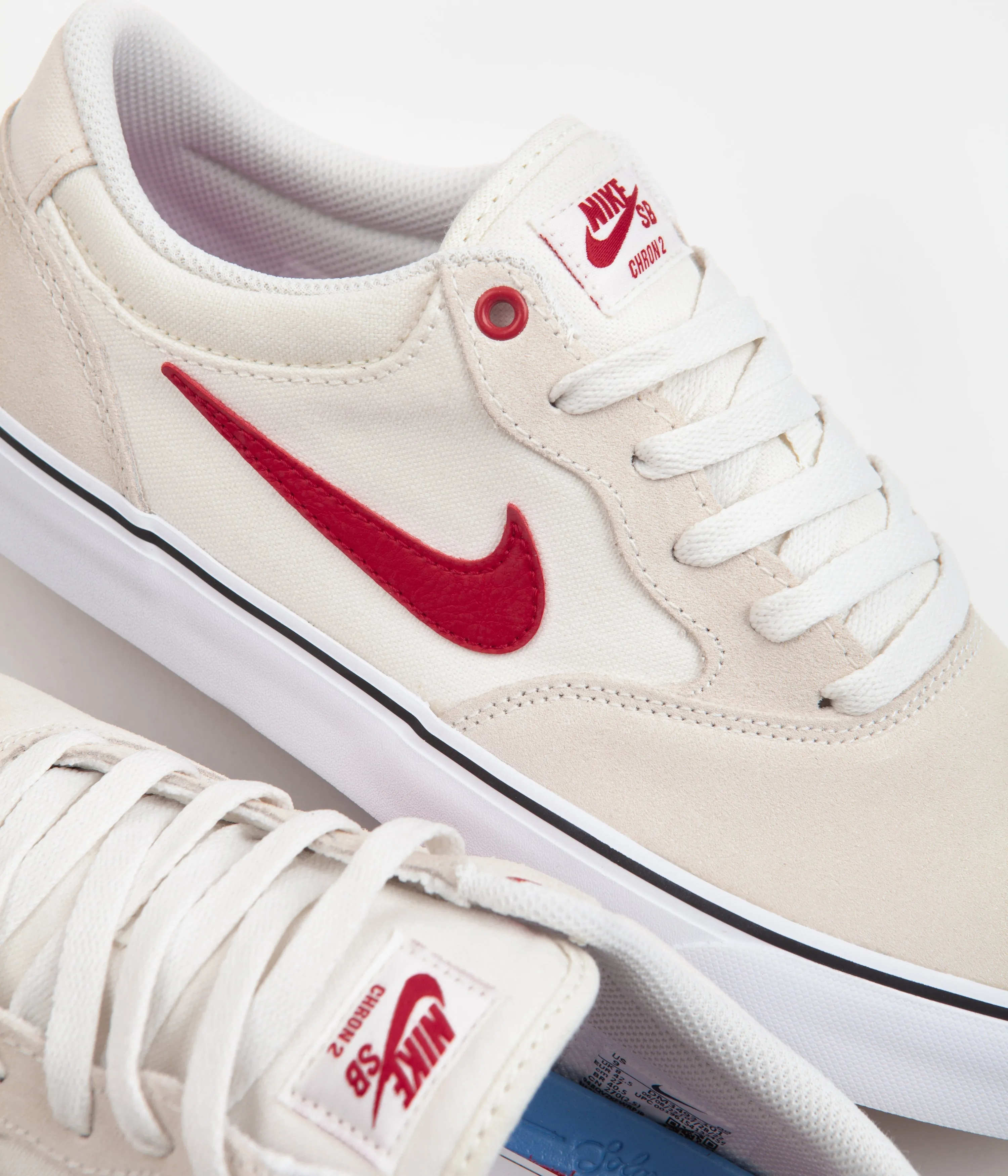 Nike SB Chron 2 Shoes - Summit White / University Red - Phantom