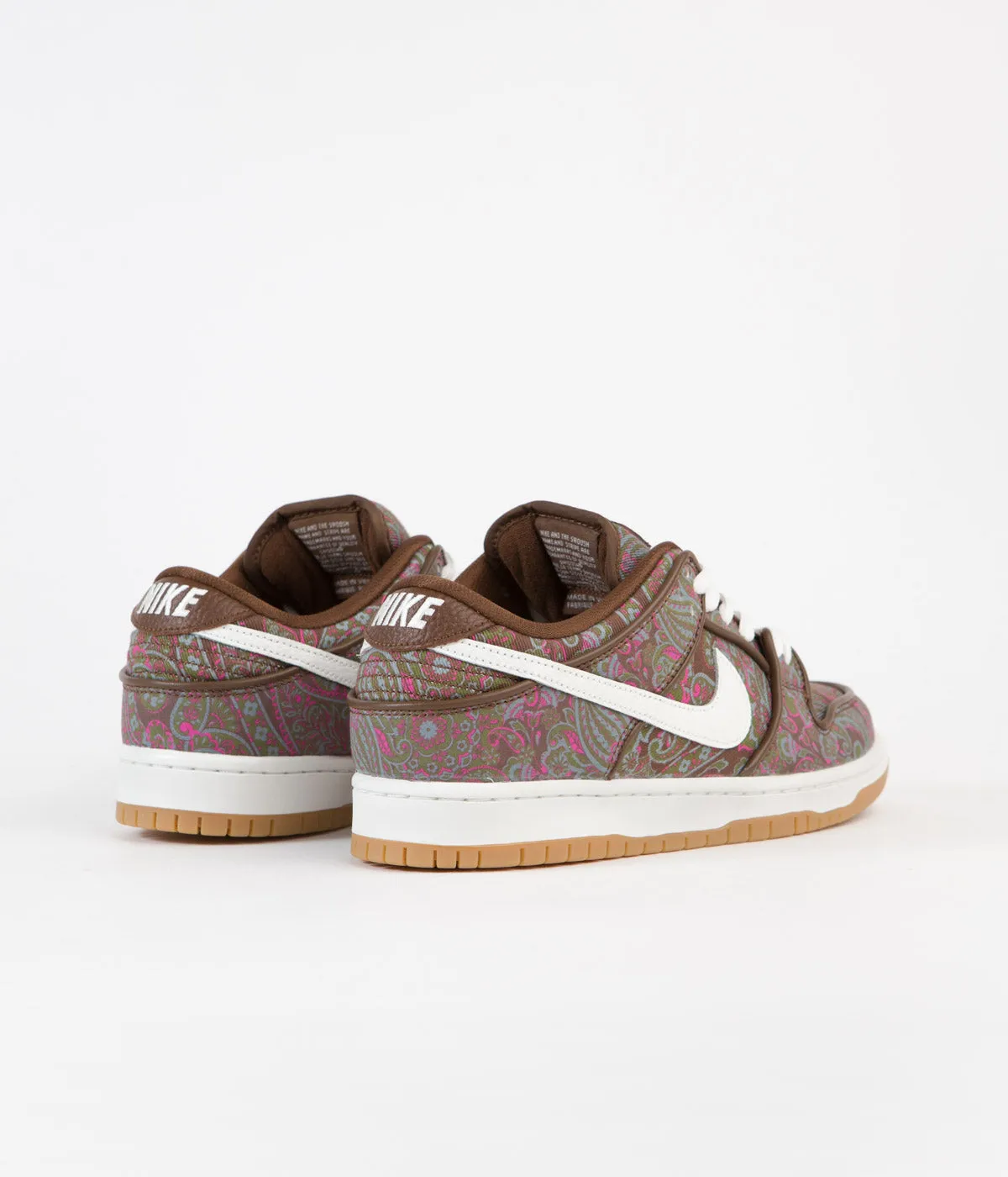 Nike SB Dunk Low Pro Premium 'Paisley' Shoes - Cacao Wow / Summit White - Rough Green