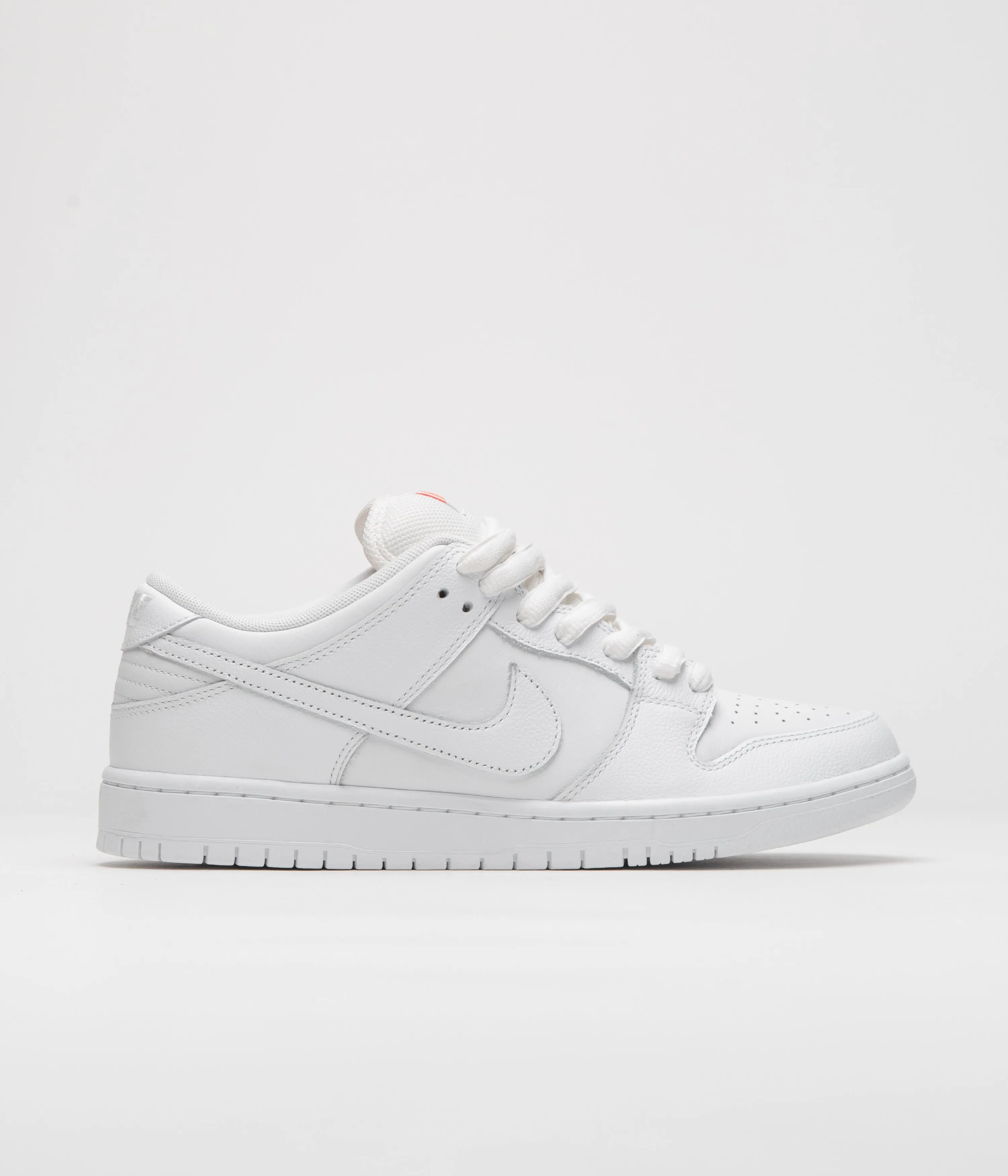 Nike SB Orange Label Dunk Low Pro Shoes - White / White - White - White