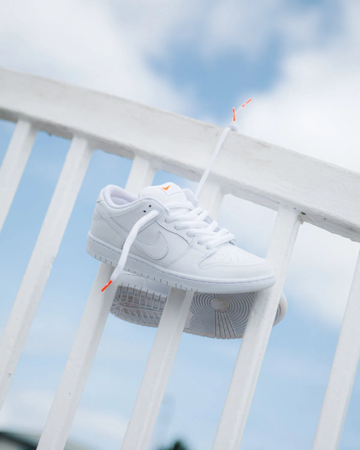 Nike SB Orange Label Dunk Low Pro Shoes - White / White - White - White