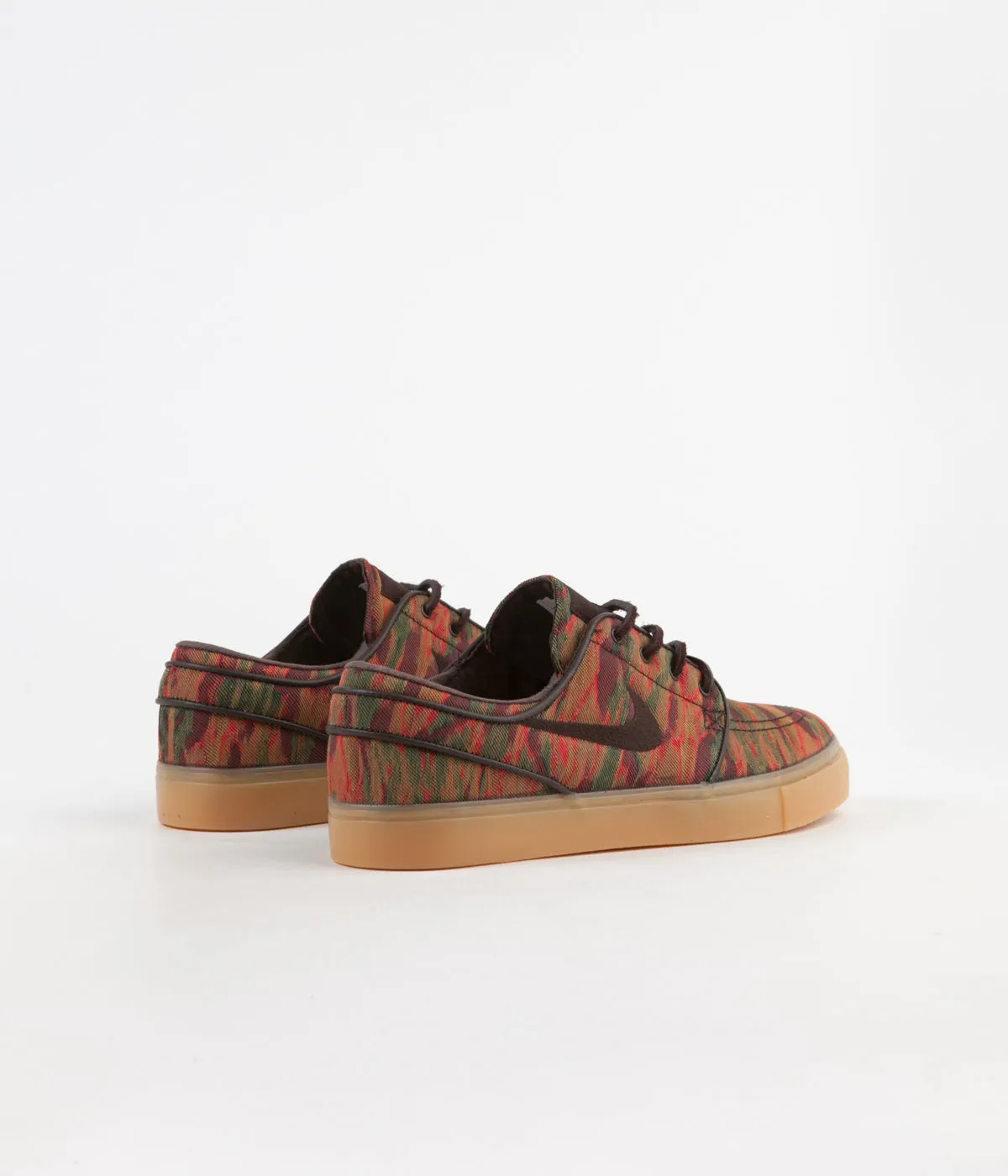 Nike SB Stefan Janoski Canvas Premium Shoes - Multi Colour / Velvet Brown - Gum Yellow