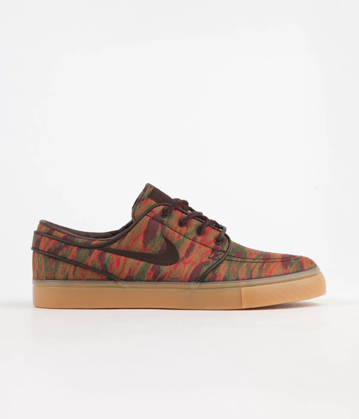 Nike SB Stefan Janoski Canvas Premium Shoes - Multi Colour / Velvet Brown - Gum Yellow