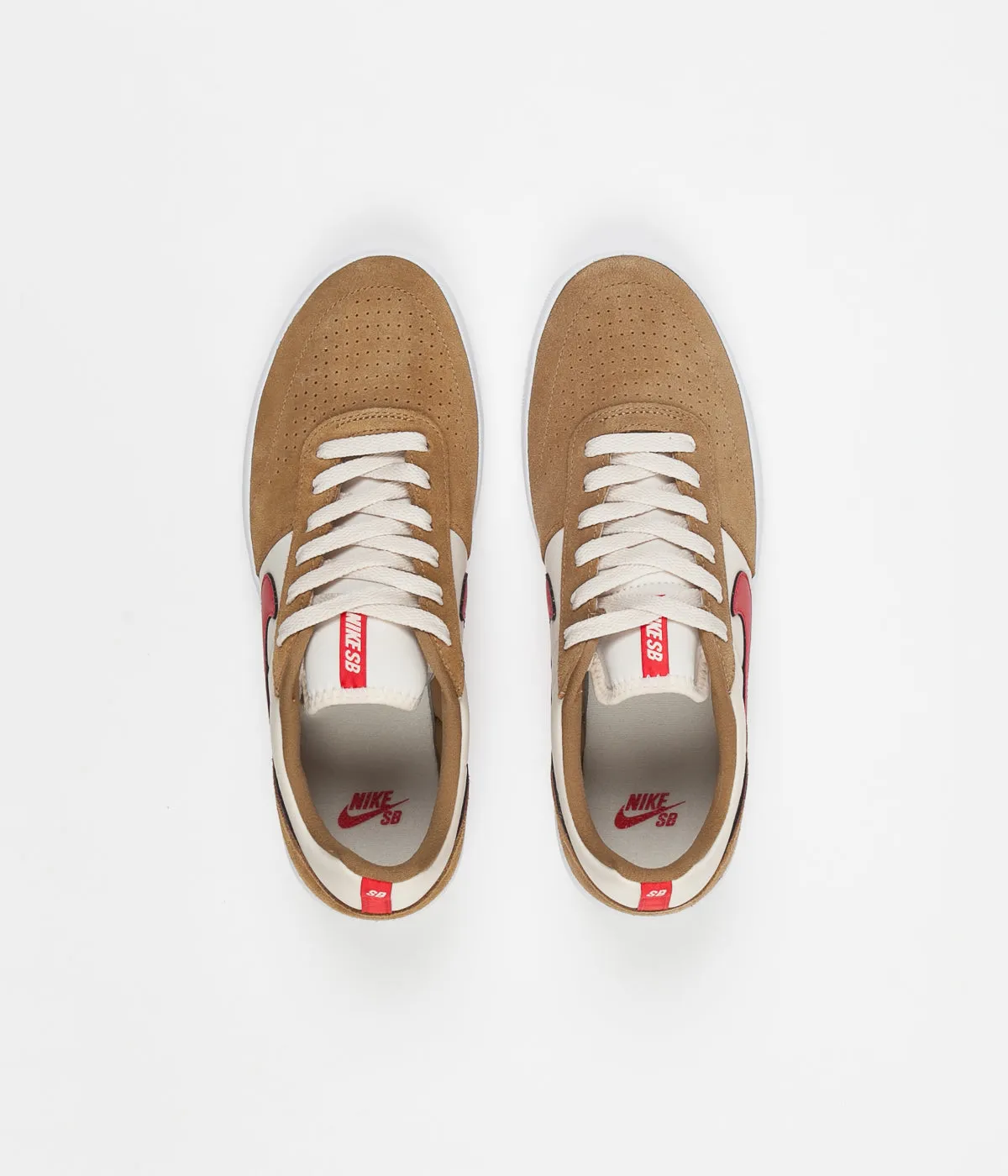 Nike SB Team Classic Shoes - Golden Beige / University Red - Light Cream