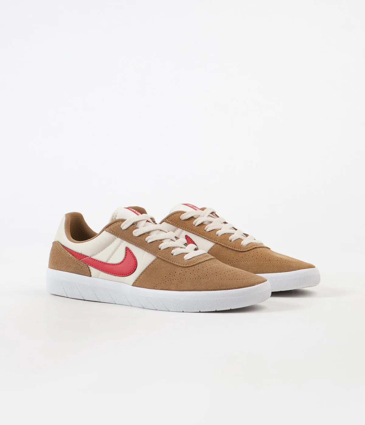 Nike SB Team Classic Shoes - Golden Beige / University Red - Light Cream