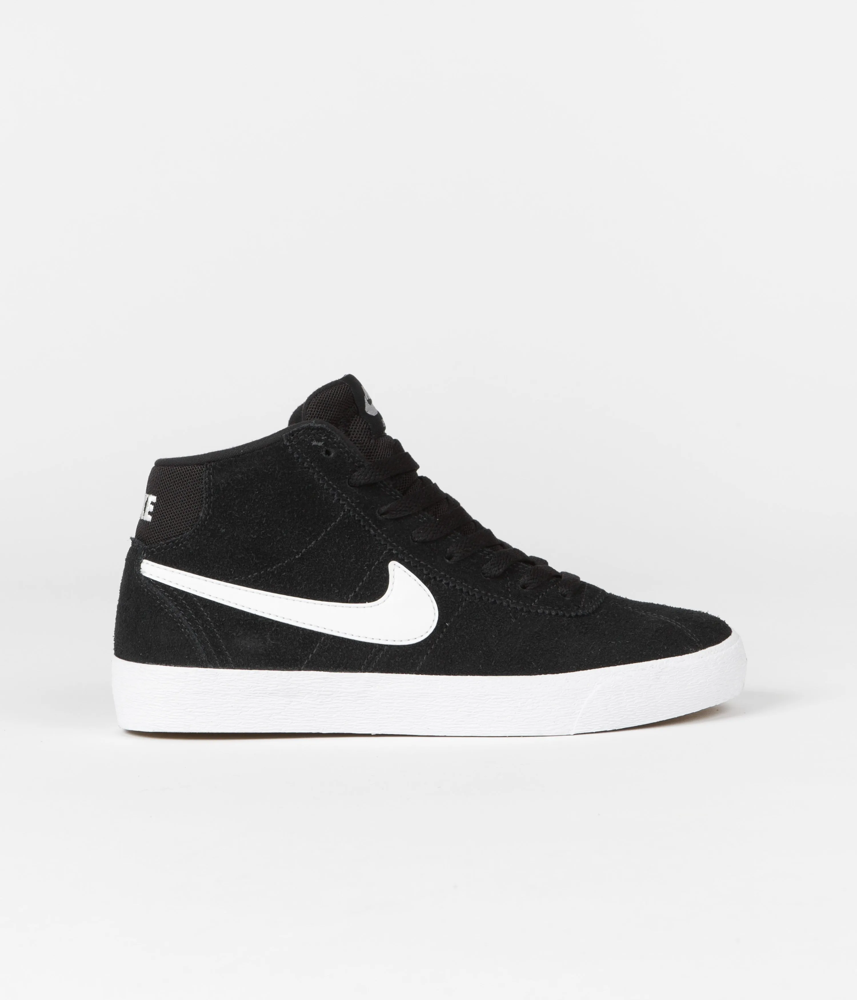 Nike SB Womens Bruin High Shoes - Black / White - Black - Gum Light Brown