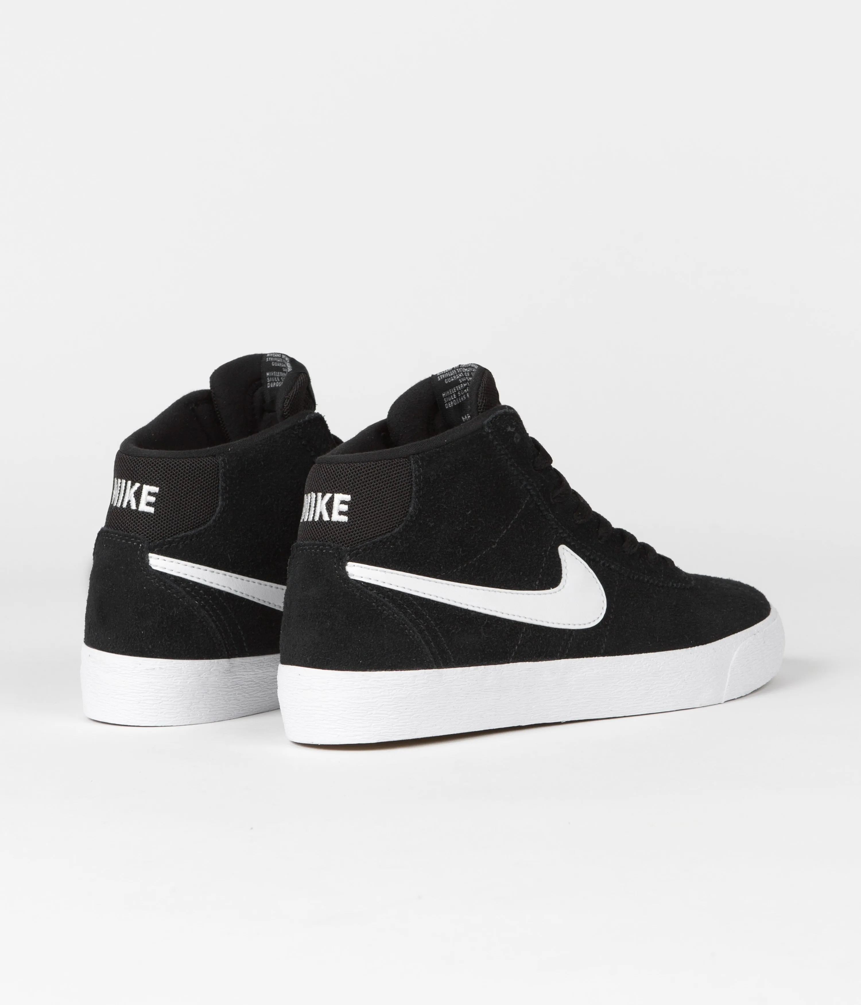 Nike SB Womens Bruin High Shoes - Black / White - Black - Gum Light Brown