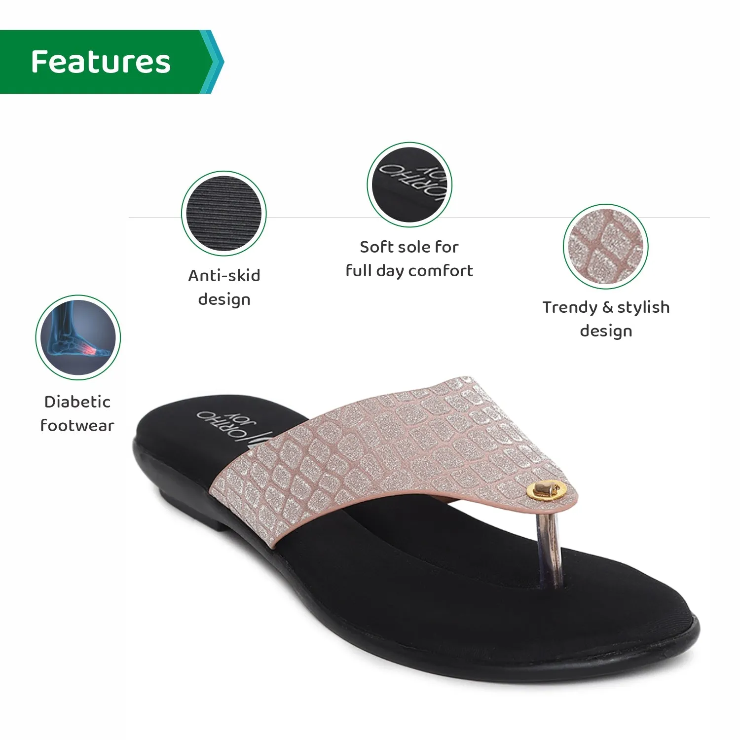 ORTHO JOY Fancy doctor Casual slippers for women