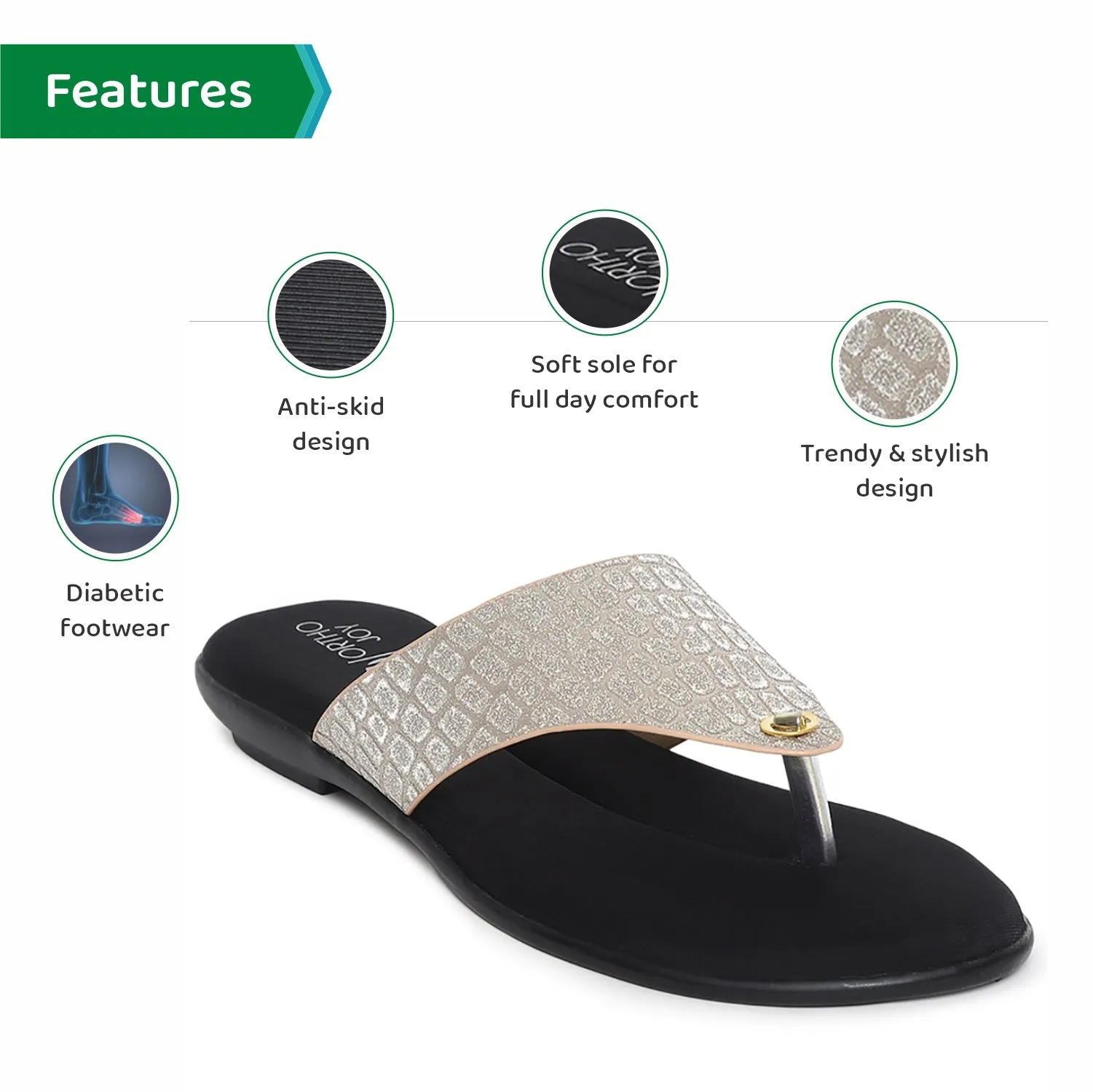 ORTHO JOY Fancy doctor Casual slippers for women