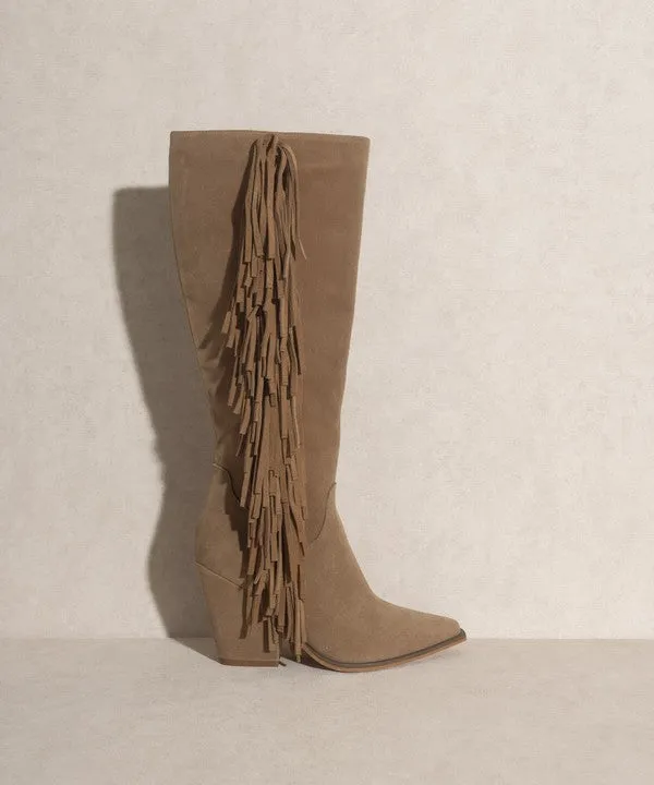 Out West Knee-High Fringe Boots