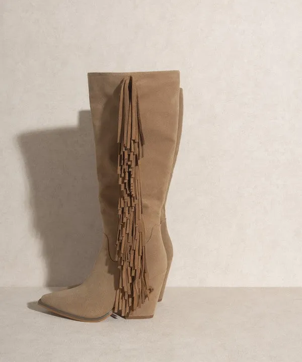 Out West Knee-High Fringe Boots