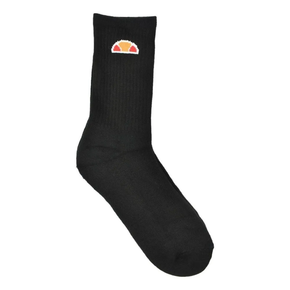 Pack of 3 Ellesse Mens Socks Black Mens Sports Socks Gym Running Crew Socks