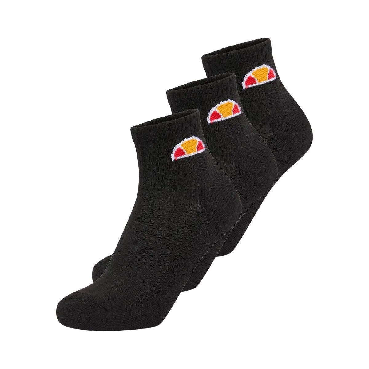 Pack of 3 Ellesse Mens Socks Black Mens Sports Socks Gym Running Socks