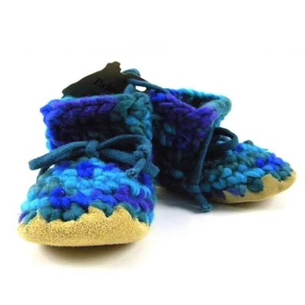 Padraig Cottage Children's Slippers - Blue Multi