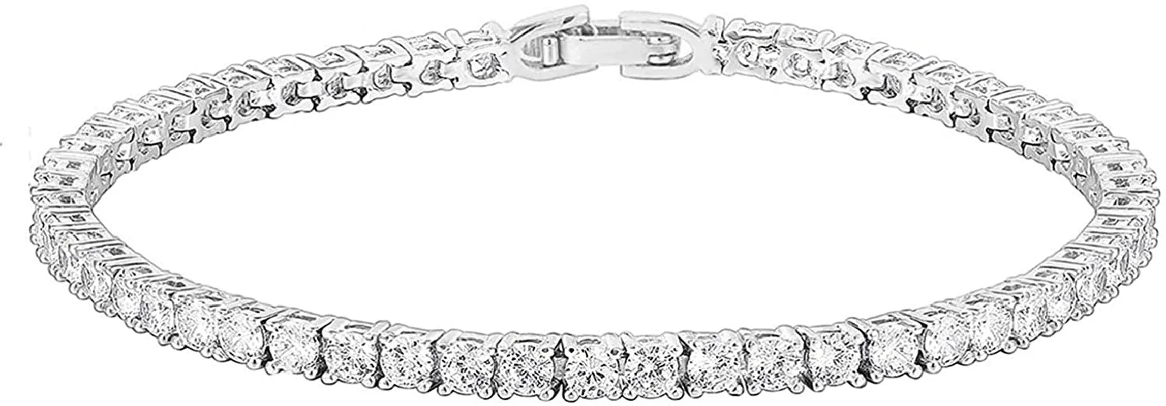 PAVOI 14K Gold Plated 3Mm Cubic Zirconia Classic Tennis Bracelet | Gold Bracelets for Women | Size 6.5-7.5 Inch