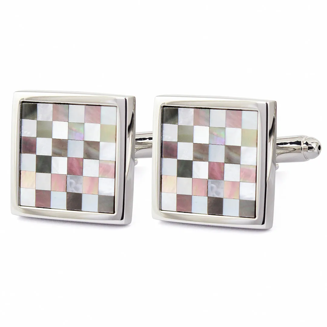 Peluche Superb MOP and Abalone Shell Cufflinks