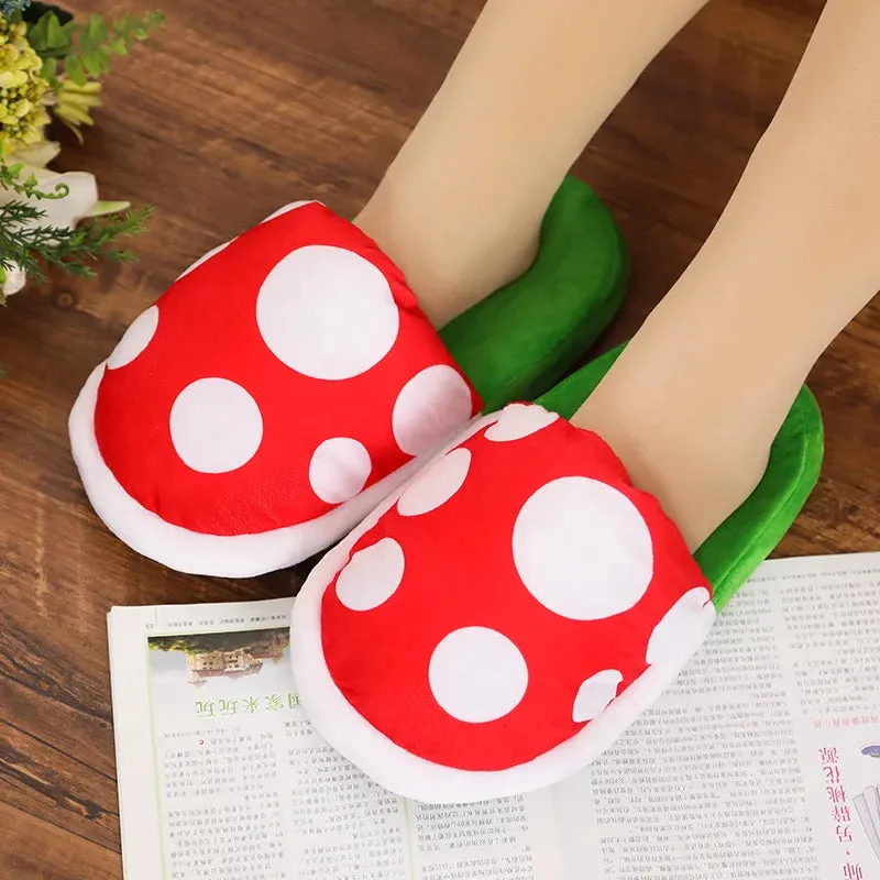 Piranha Plant Slippers - Mushroom Slippers