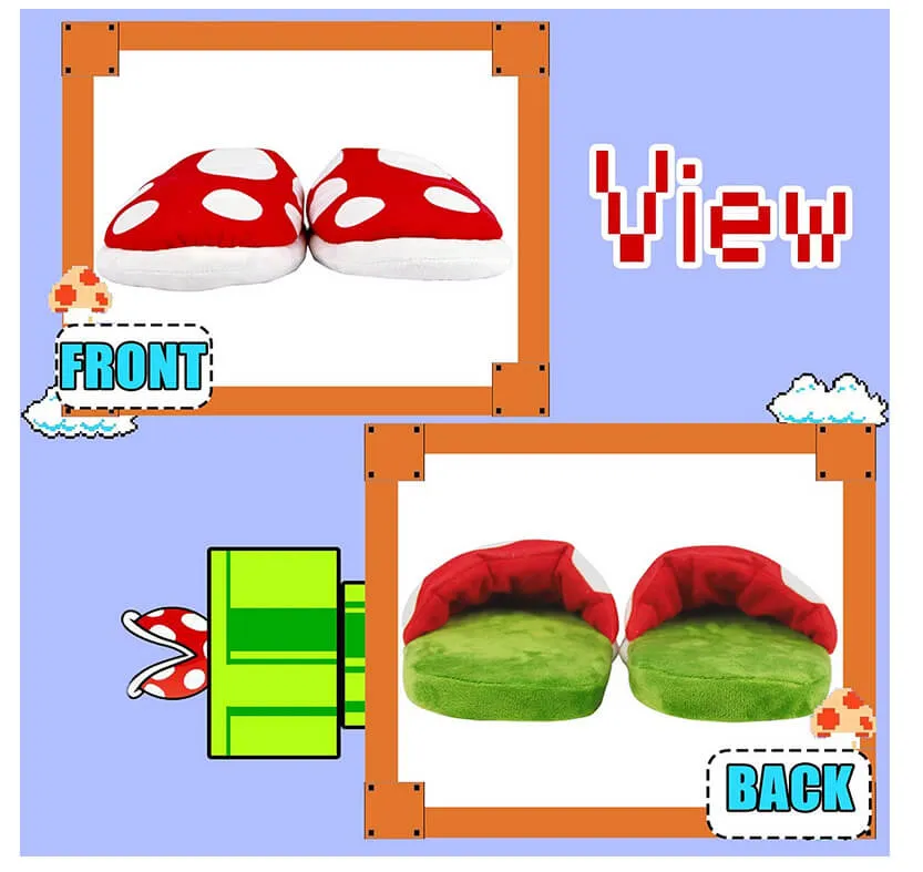 Piranha Plant Slippers - Mushroom Slippers